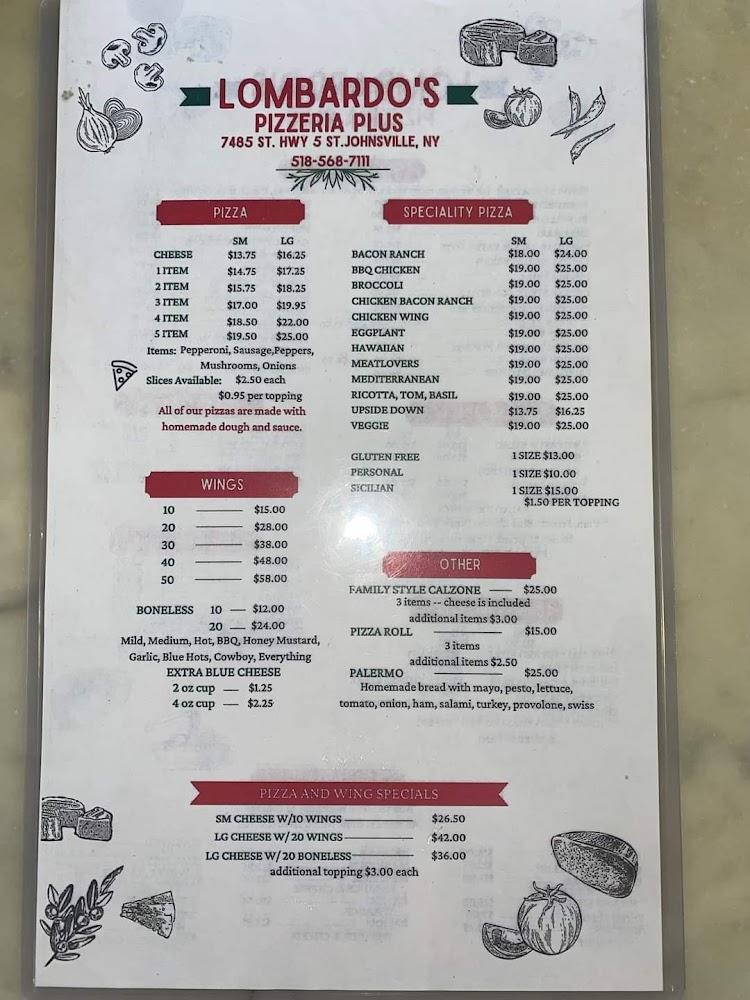 Lombardo's Pizzeria Plus Menu image 2